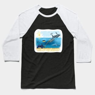 Tractor pulling a ship Baseball T-Shirt